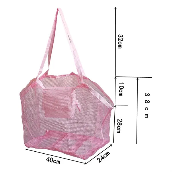 Large Foldable Mesh Beach Bag Children Toys Storage Totes