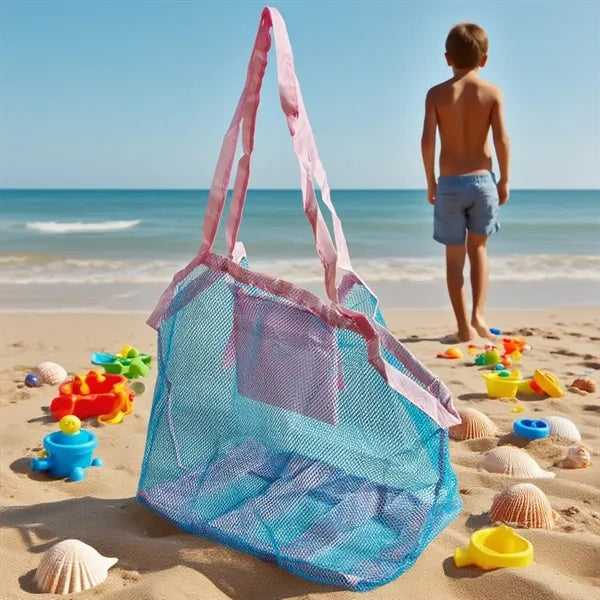 Large Foldable Mesh Beach Bag Children Toys Storage Totes