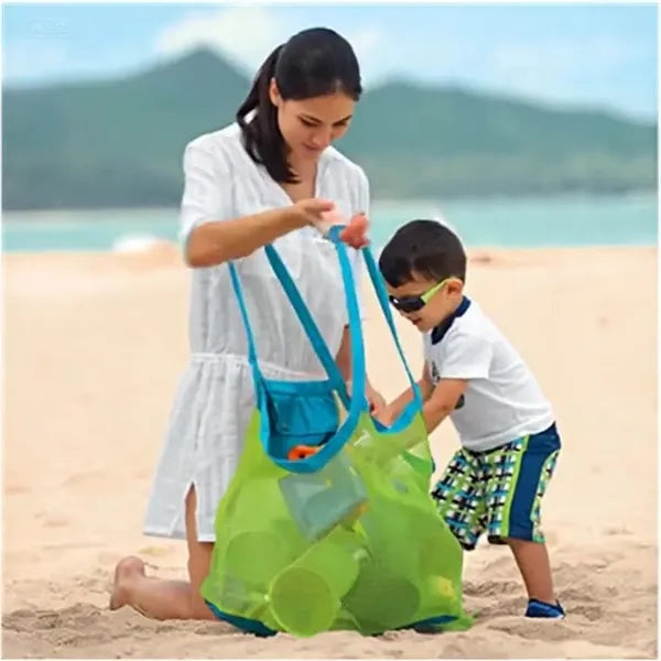 Large Foldable Mesh Beach Bag Children Toys Storage Totes