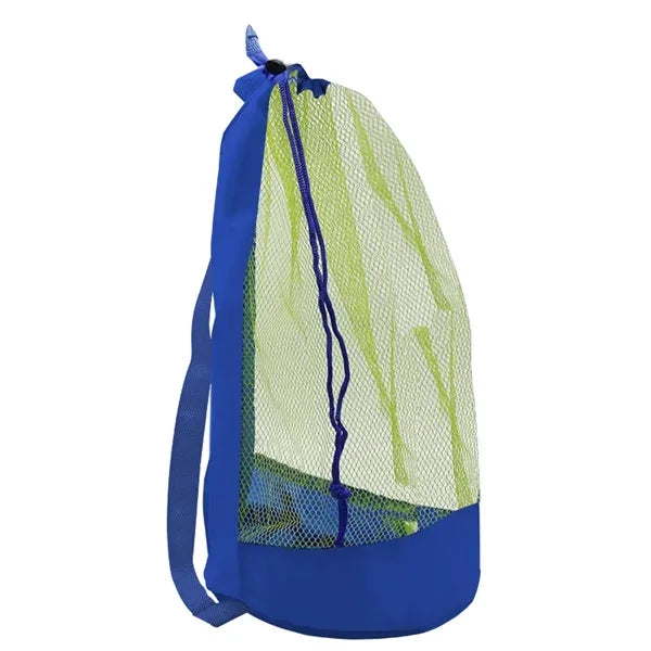 Large Mesh Beach Tote - Sand Away Drawstring Bag for Outdoor