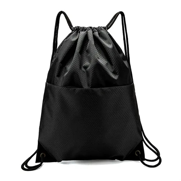 Sports Drawstring Bag with Zipper Pocket