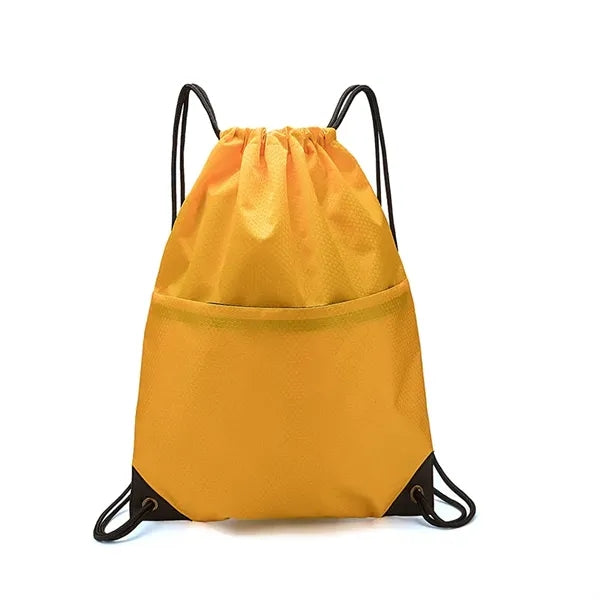Sports Drawstring Bag with Zipper Pocket