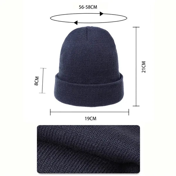 Classic Cuffed Knit Beanie Cap
