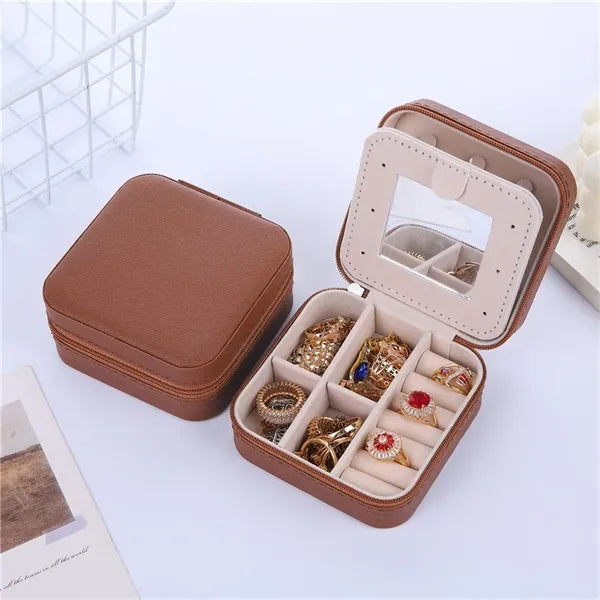 Travel Jewelry Case with Zipper