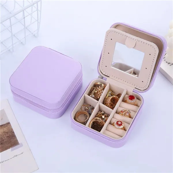 Travel Jewelry Case with Zipper