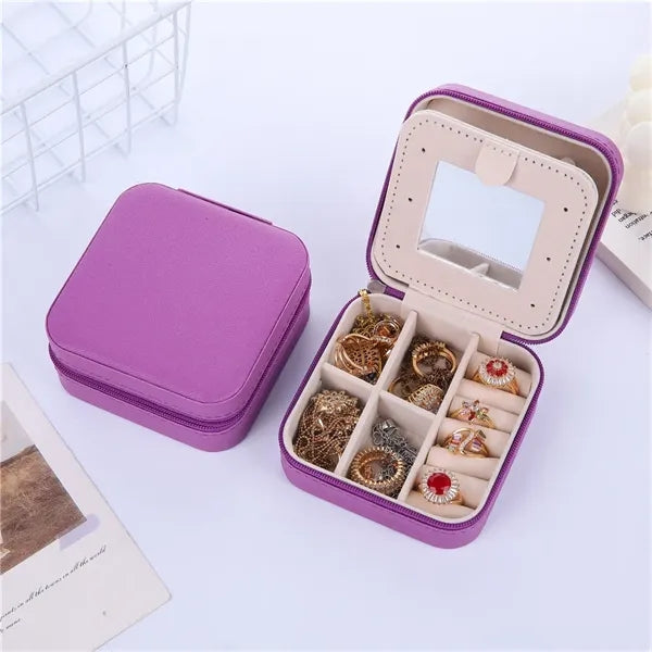 Travel Jewelry Case with Zipper