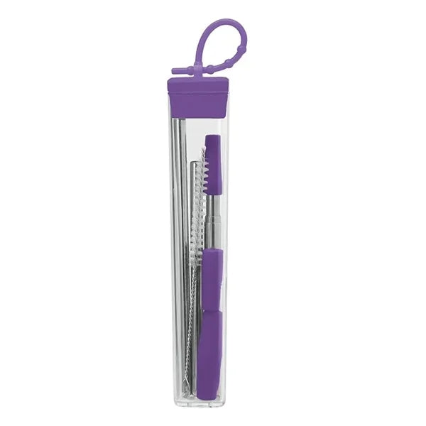 Cosmopolitan 7-Piece, 2-Straw Stainless Steel Set