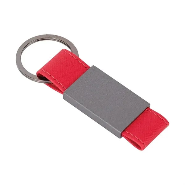 Boyd Aluminum & Leatherette Keyring