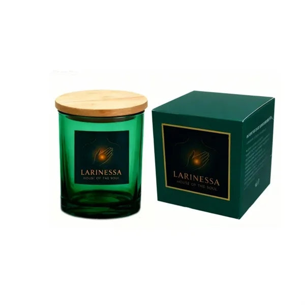 10 Oz. Luxury Soy Wax Candle in Glass Jar w/Bamboo Lid