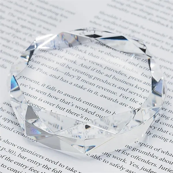 Rimini Gem Cut Crystal Paperweight