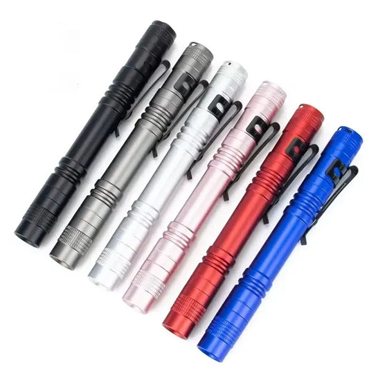 Aluminum Pocket Pen Flashlight with Clip