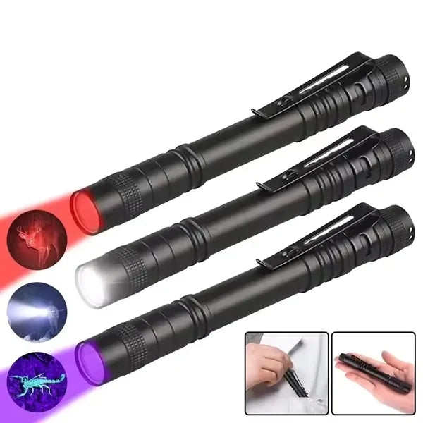 Aluminum Pocket Pen Flashlight with Clip