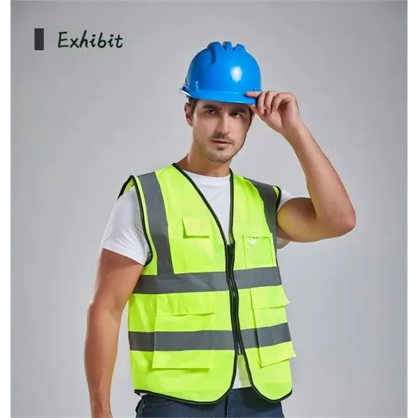 Reflective multi-pocket safety vest(customizable)