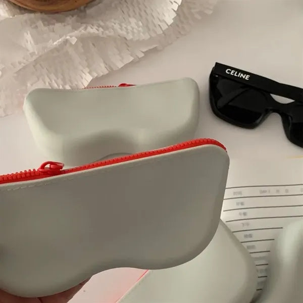 Silicone Eyeglass Sunglass Case With Zipper For Travel