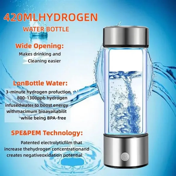 Hydrogen Water Bottle Generator SPE/PEM Tech Water Ionizer
