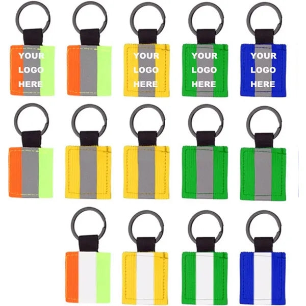 Double Sided Reflective Keychain