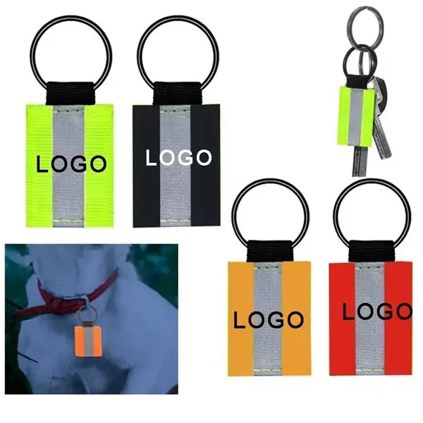 Double Sided Reflective Keychain