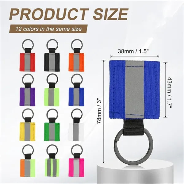 Double Sided Reflective Keychain