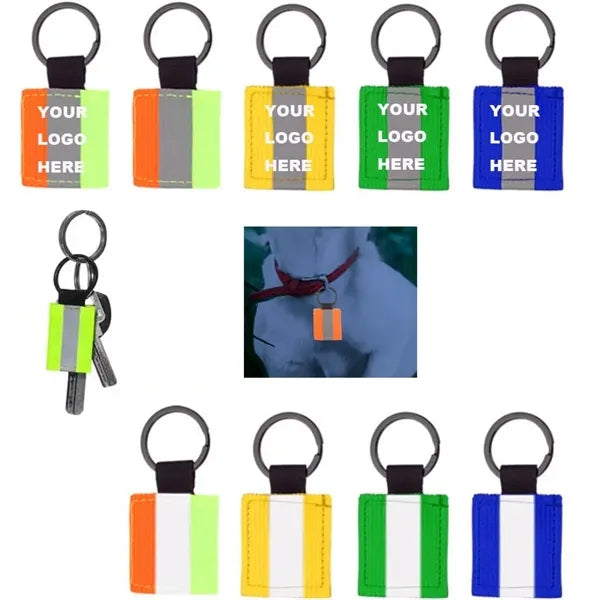 Double Sided Reflective Keychain