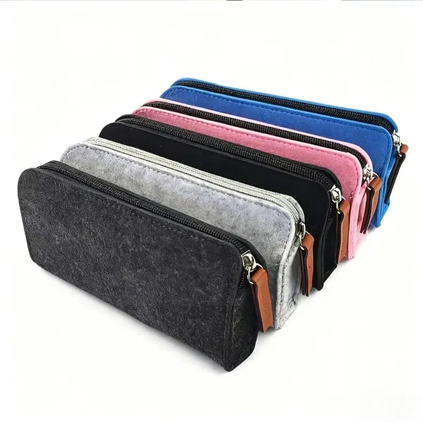 Felt Zipper Pencil Bag Storage Organizer