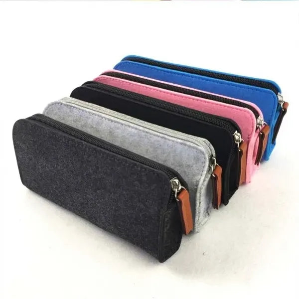 Felt Zipper Pencil Bag Storage Organizer