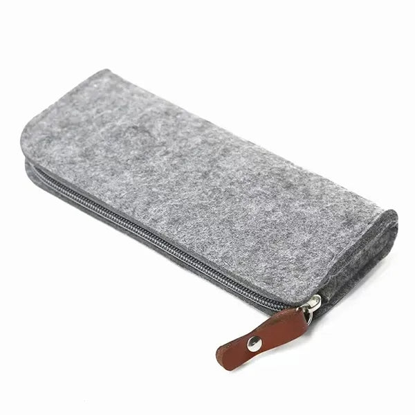 Felt Zipper Pencil Bag Storage Organizer