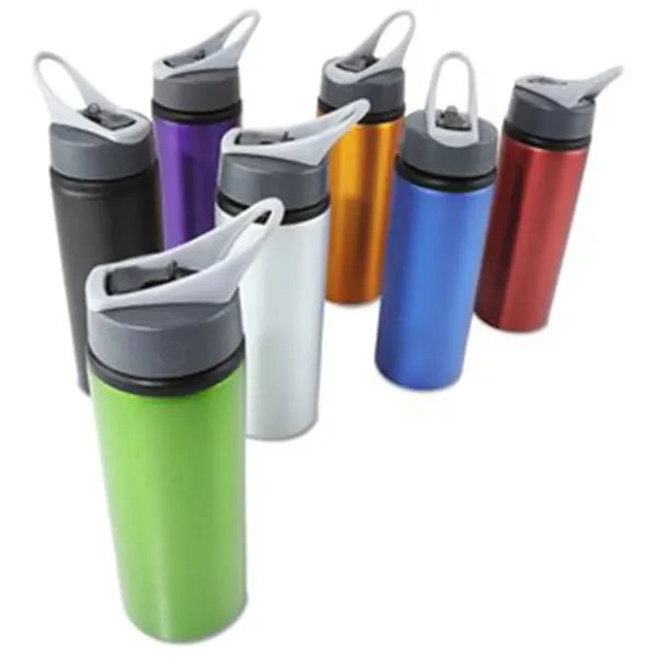 24 Oz Sip And Flip Aluminum Water Bottle With Straw