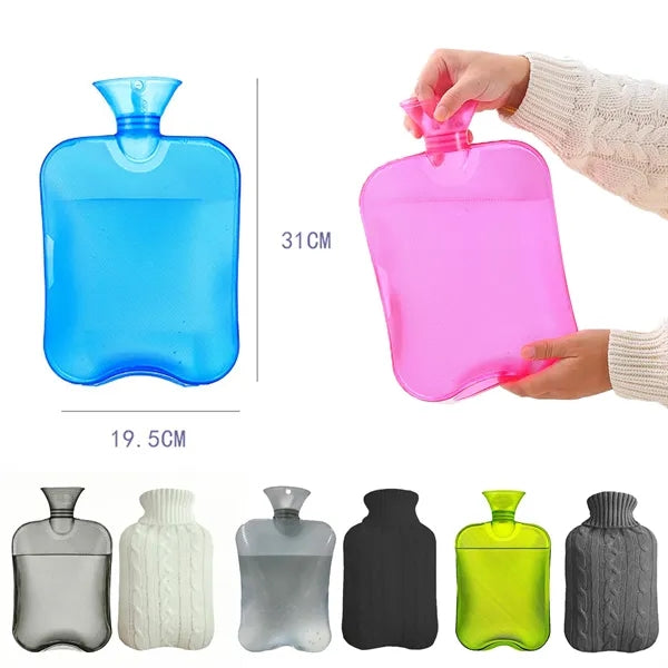 Fillable Hot Water Bottle with Knitted Cover