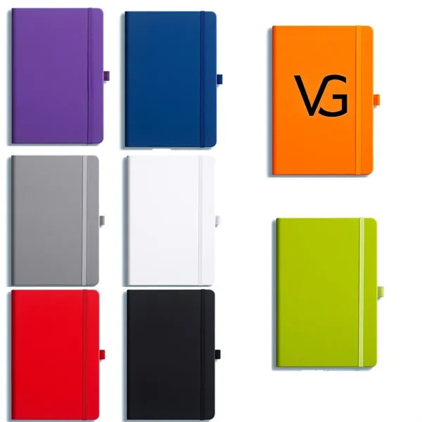 Hardcover A5 Lined Notebook With Pen