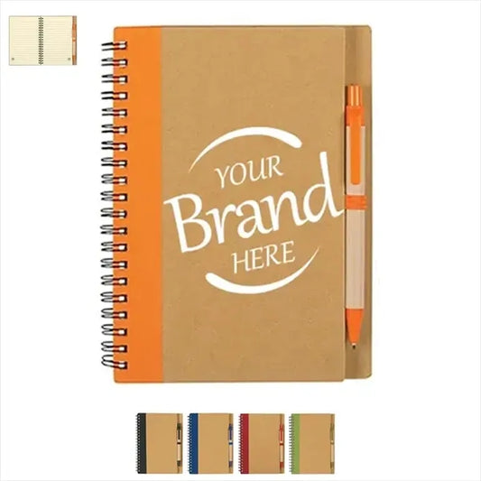 Eco Friendly Spiral Notebook With Pen