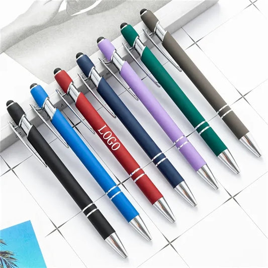 2 in 1 Aluminum Ballpoint Pen With Stylus Tip