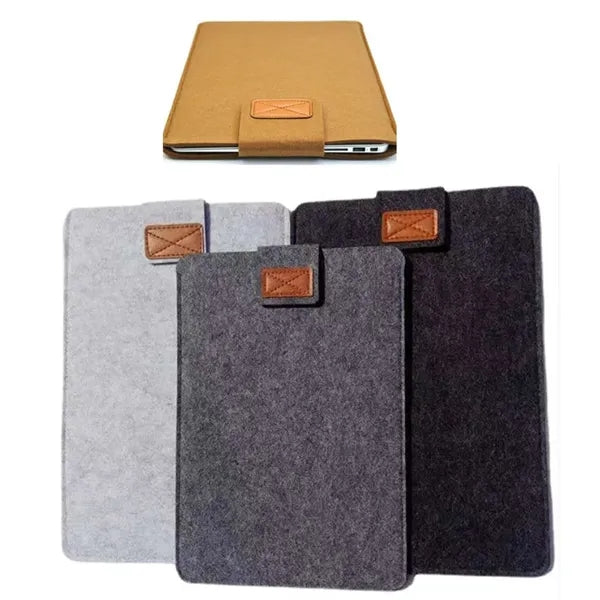 Felt Laptop Sleeve Flip Top Closure