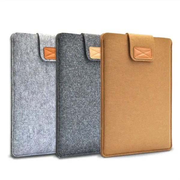 Felt Laptop Sleeve Flip Top Closure