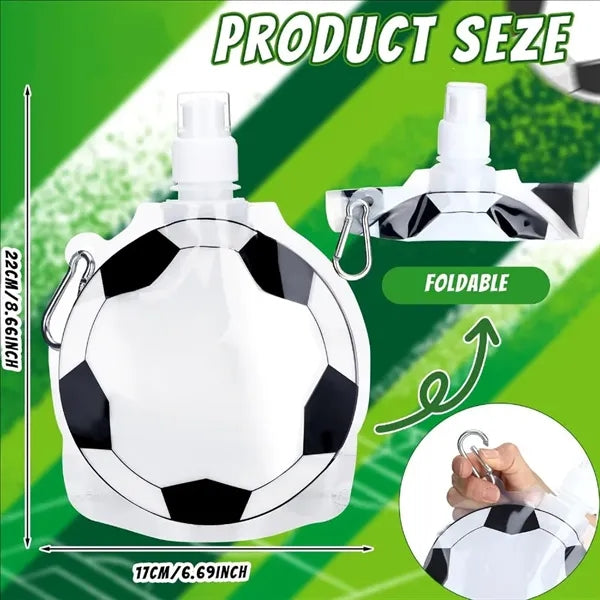 16 Oz Collapsible Football Water Bottle