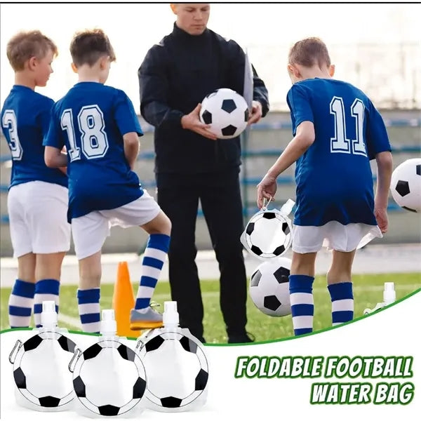 16 Oz Collapsible Football Water Bottle