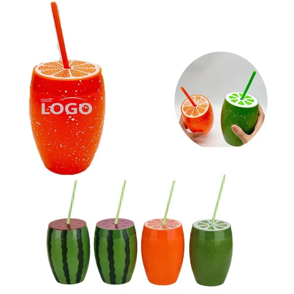 Fruit shaped straw cup