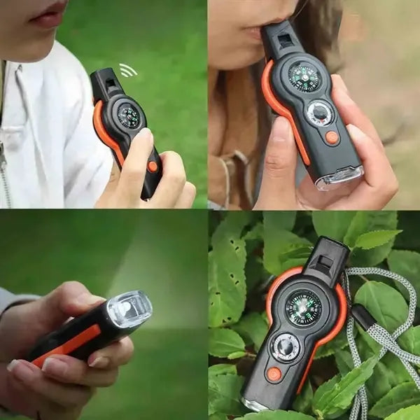 7-in-1 Emergency Whistle with Lanyard