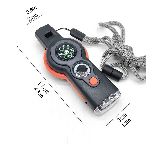 7-in-1 Emergency Whistle with Lanyard