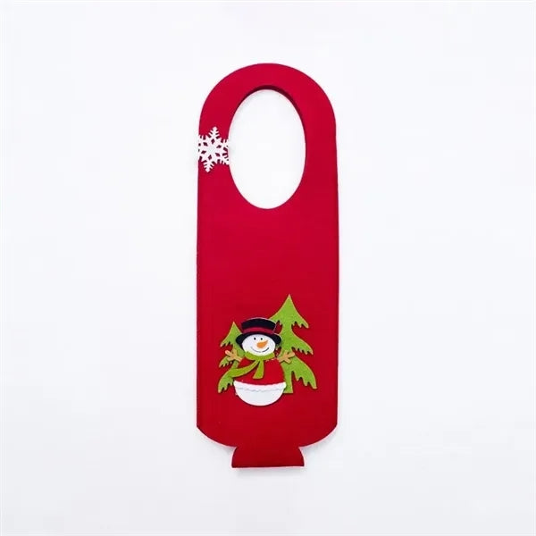 Christmas Felt Portable Wine Carrier Bag