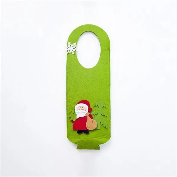 Christmas Felt Portable Wine Carrier Bag