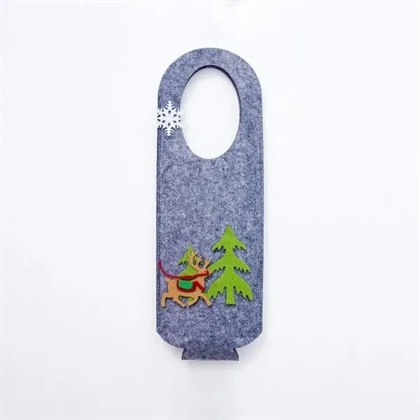 Christmas Felt Portable Wine Carrier Bag