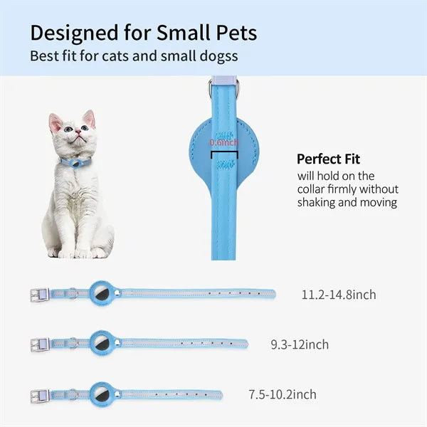 Night Safe Reflective Pet Cat Tracking Collar Set