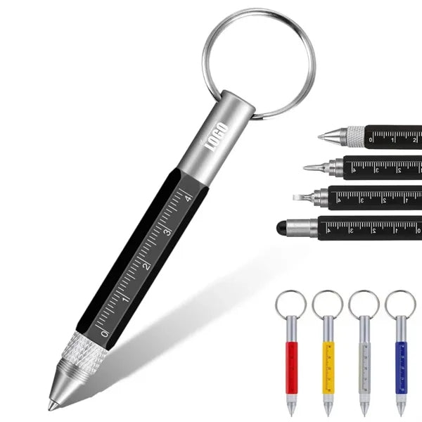 6 in 1 Multi-Functional Tool Keychain Pen