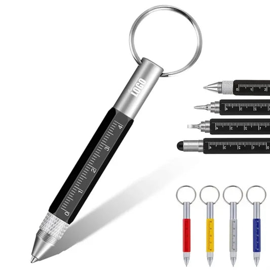 6 in 1 Multi-Functional Tool Keychain Pen