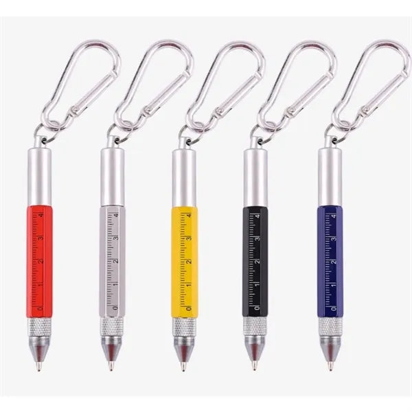 6 in 1 Multi-Functional Tool Keychain Pen