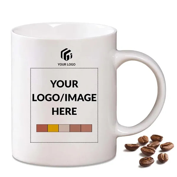 11oz Dishwasher Safe White Ceramic Sublimation Coffee Cup