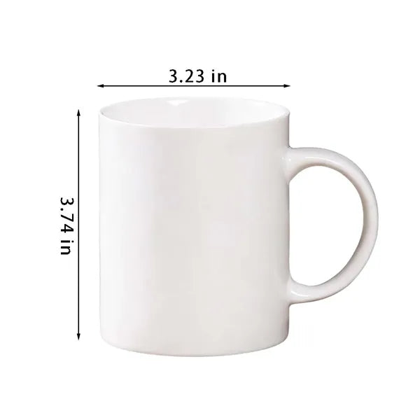 11oz Dishwasher Safe White Ceramic Sublimation Coffee Cup