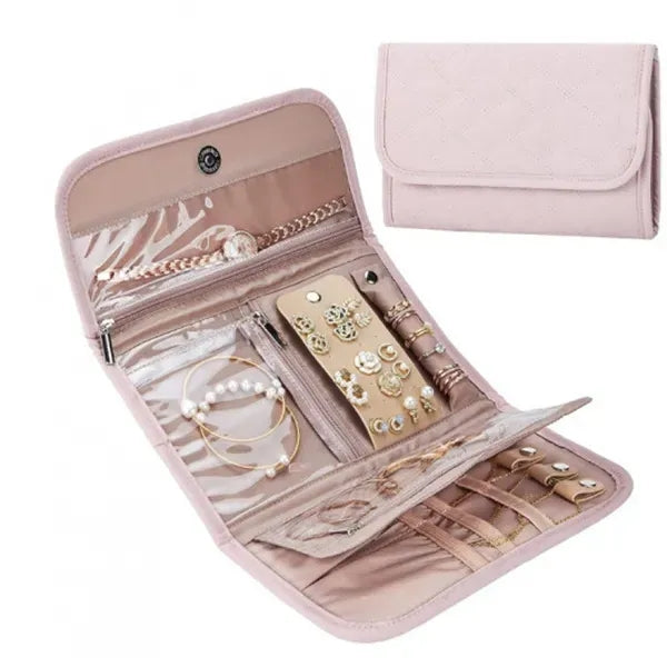 Travel-Friendly Earring Organizer with Faux Suede