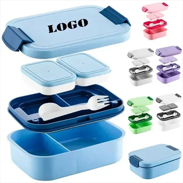Stackable Bento Box with Utensil Set
