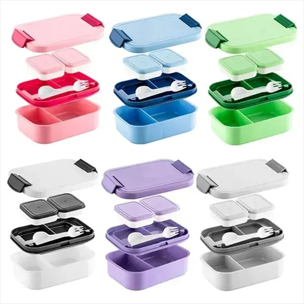 Stackable Bento Box with Utensil Set